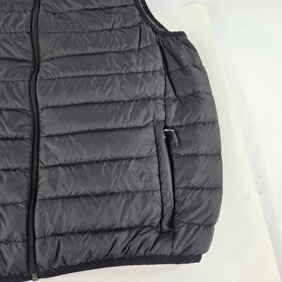 Hawke & Co 90% Duck Down Puffer Vest Size L Black Packable Full Zip Jacket Vest - Picture 5 of 12